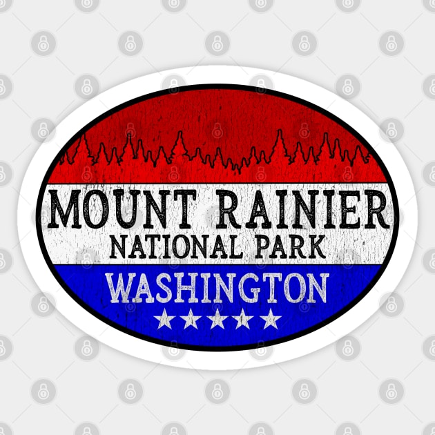 Mount Rainier National Park Washington WA Sticker by heybert00